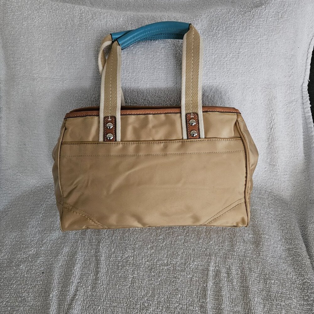 Coach Hampton Weekend Satin and Leather Small Tote Bag - Picture 2 of 16